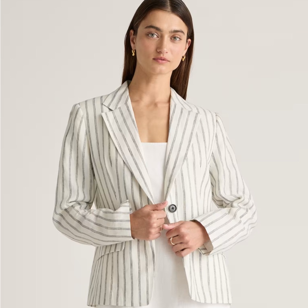 NWT 100% European Linen Structured Blazer